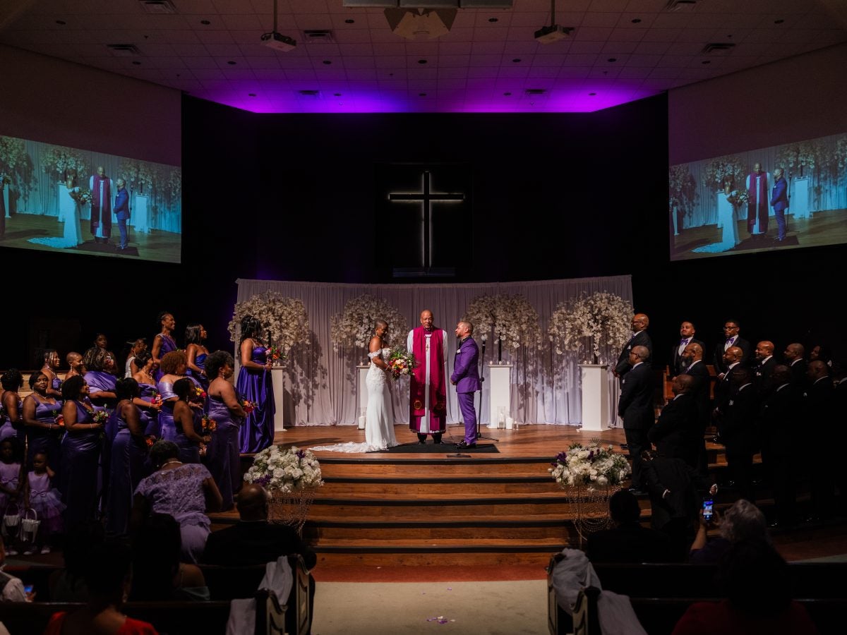 Bridal Bliss: Purple Reigned During Maya And John's Gorgeous Nashville Nuptials