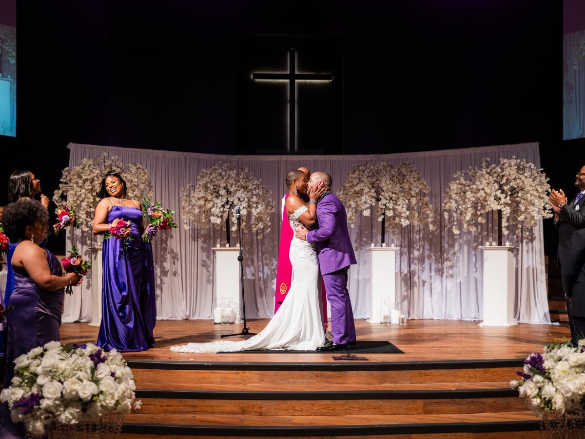 Bridal Bliss: Purple Reigned During Maya And John's Gorgeous Nashville Nuptials