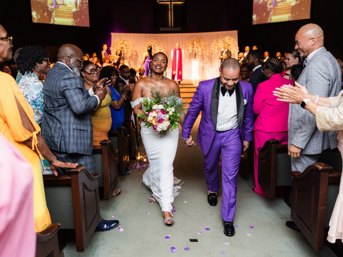 Bridal Bliss: Purple Reigned During Maya And John's Gorgeous Nashville Nuptials