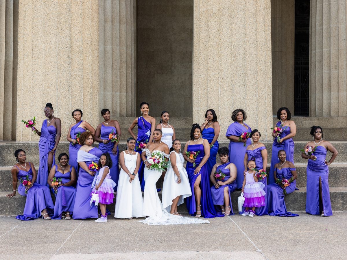 Bridal Bliss: Purple Reigned During Maya And John's Gorgeous Nashville Nuptials