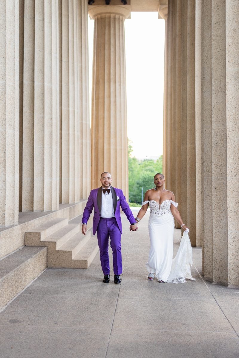 Bridal Bliss: Purple Reigned During Maya And John's Gorgeous Nashville Nuptials