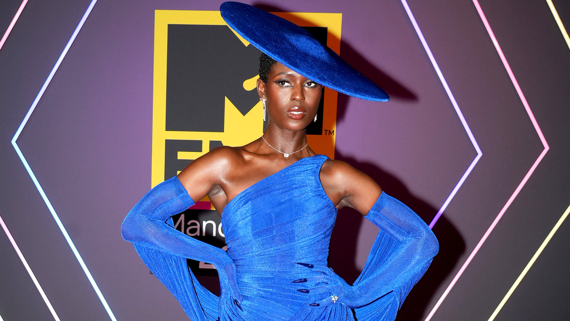 Jodie Turner-Smith Attends MTV EMAs In A Striking Robert Wun Gown