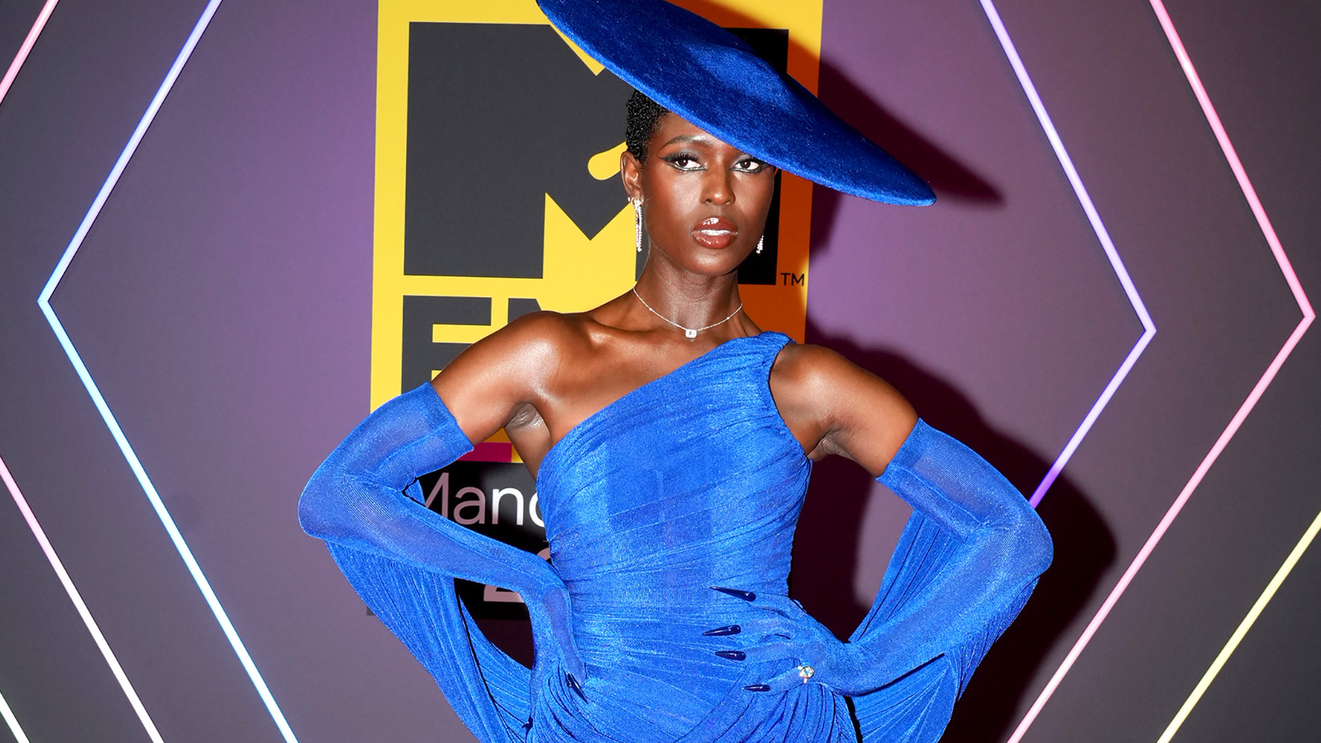 Jodie Turner-Smith Attends MTV EMAs In A Striking Robert Wun Gown