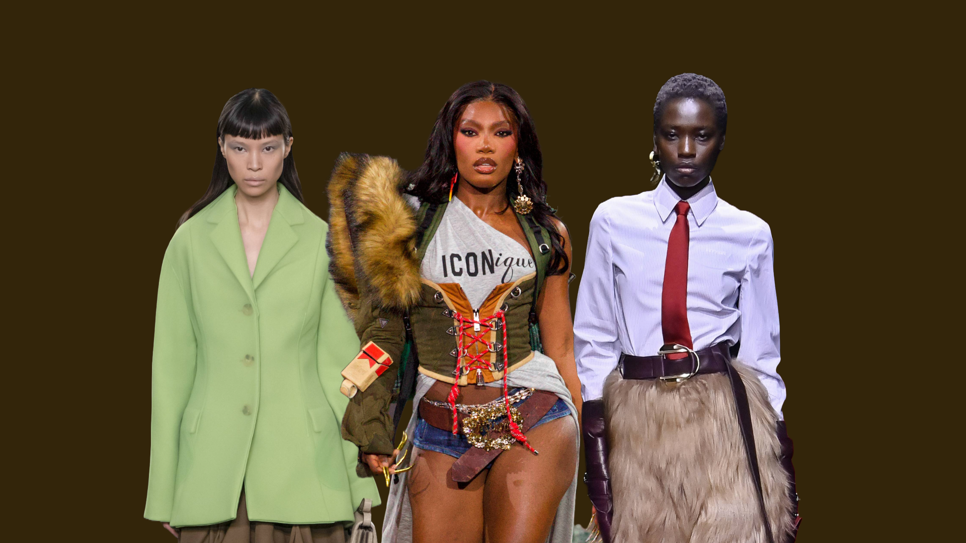 All The Trends At Fashion Month: Olive Green, Naked Dressing, And The Return Of Neckties